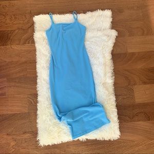 Baby Blue Strappy Midi Dress